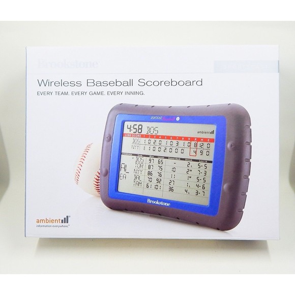 Brookstone Wireless Baseball Scoreboard Sportscraft Ambient Portable Scoreboard - Picture 2 of 9